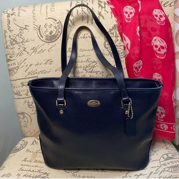 Coach Handbags - - Coach Navy City Zip Tote